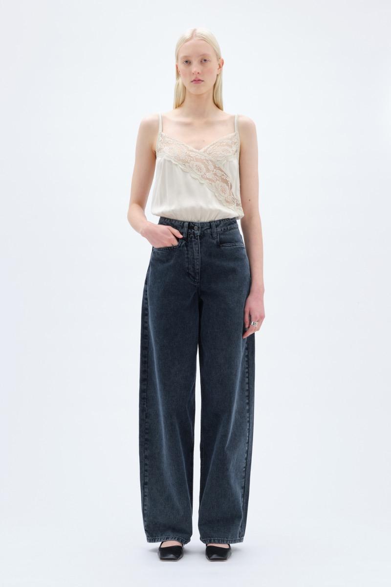 remain birger christensen Cocoon Denim Pants Black