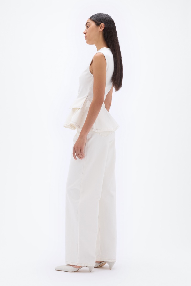 Remain Birger Christensen Cocoon Denim Pants Creme