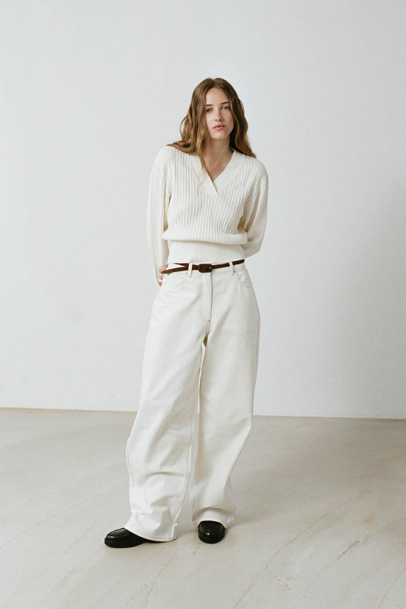 remain birger christensen Cocoon Denim Pants Creme