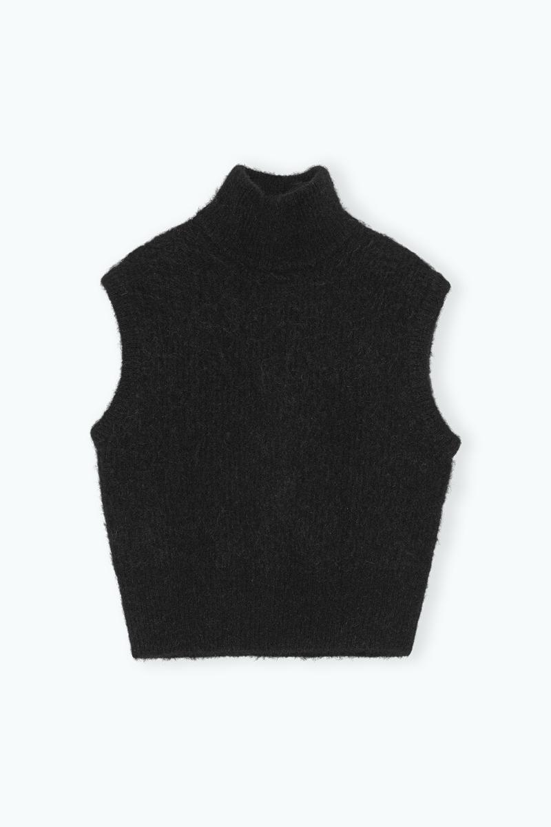 Remain Birger Christensen Crew Neck Vest Black
