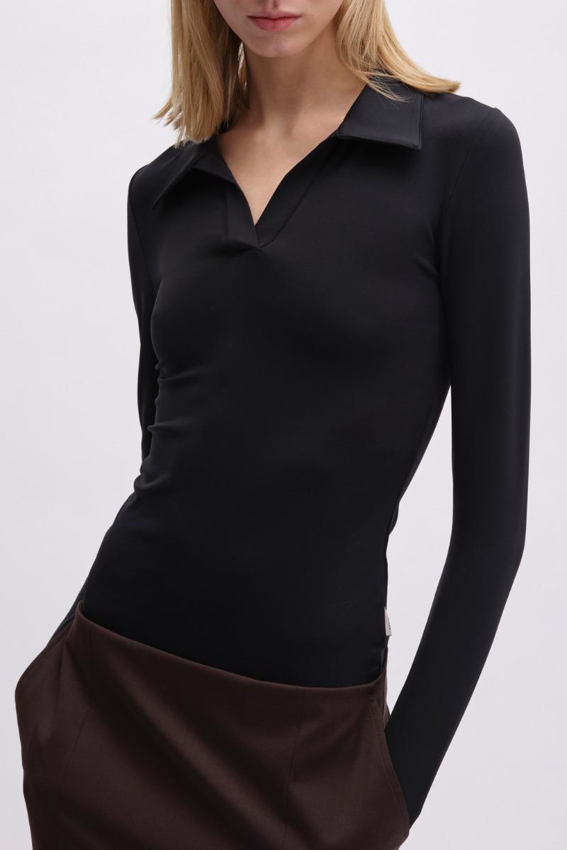 Remain Birger Christensen Jersey Polo Top Black