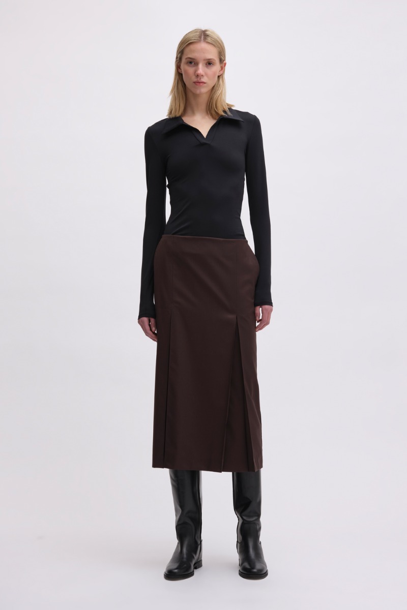 remain birger christensen Jersey Polo Top Black