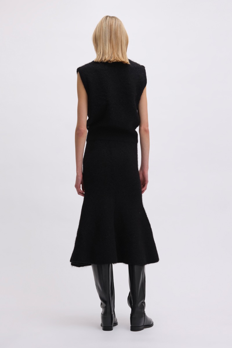 Remain Birger Christensen Knit Midi Skirt Black