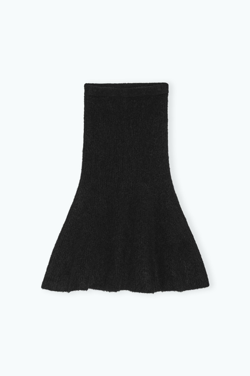 Remain Birger Christensen Knit Midi Skirt Black
