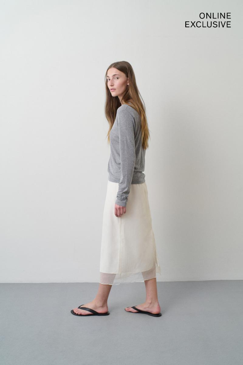 Remain Birger Christensen Layered Skirt Creme