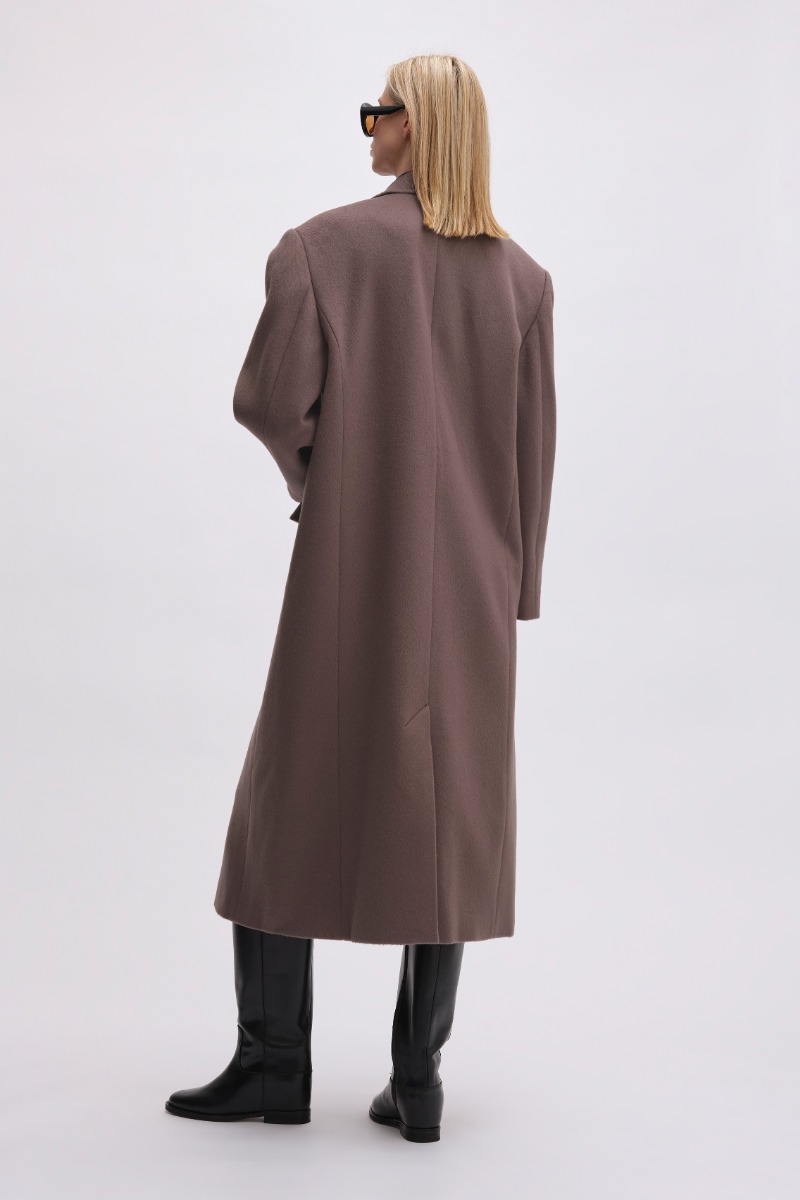 Remain Birger Christensen Long Coat Brown