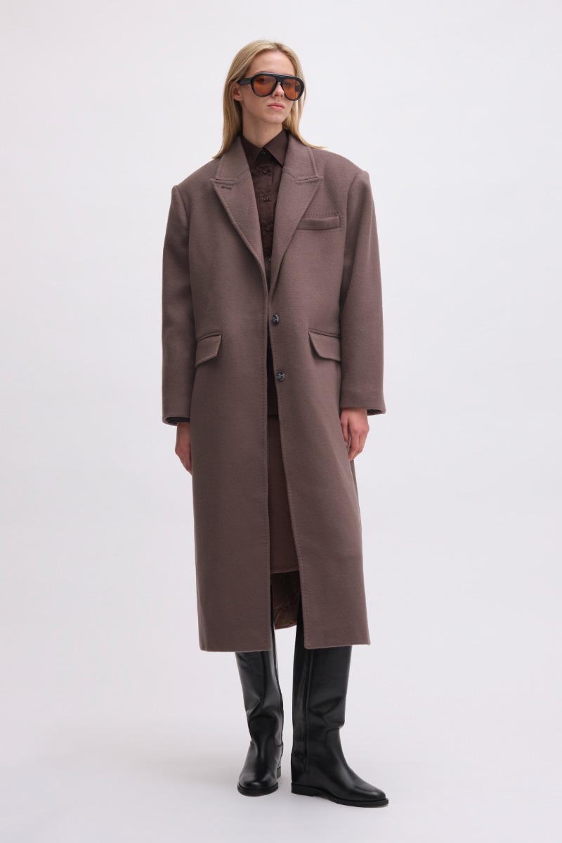 remain birger christensen Long Coat Brown