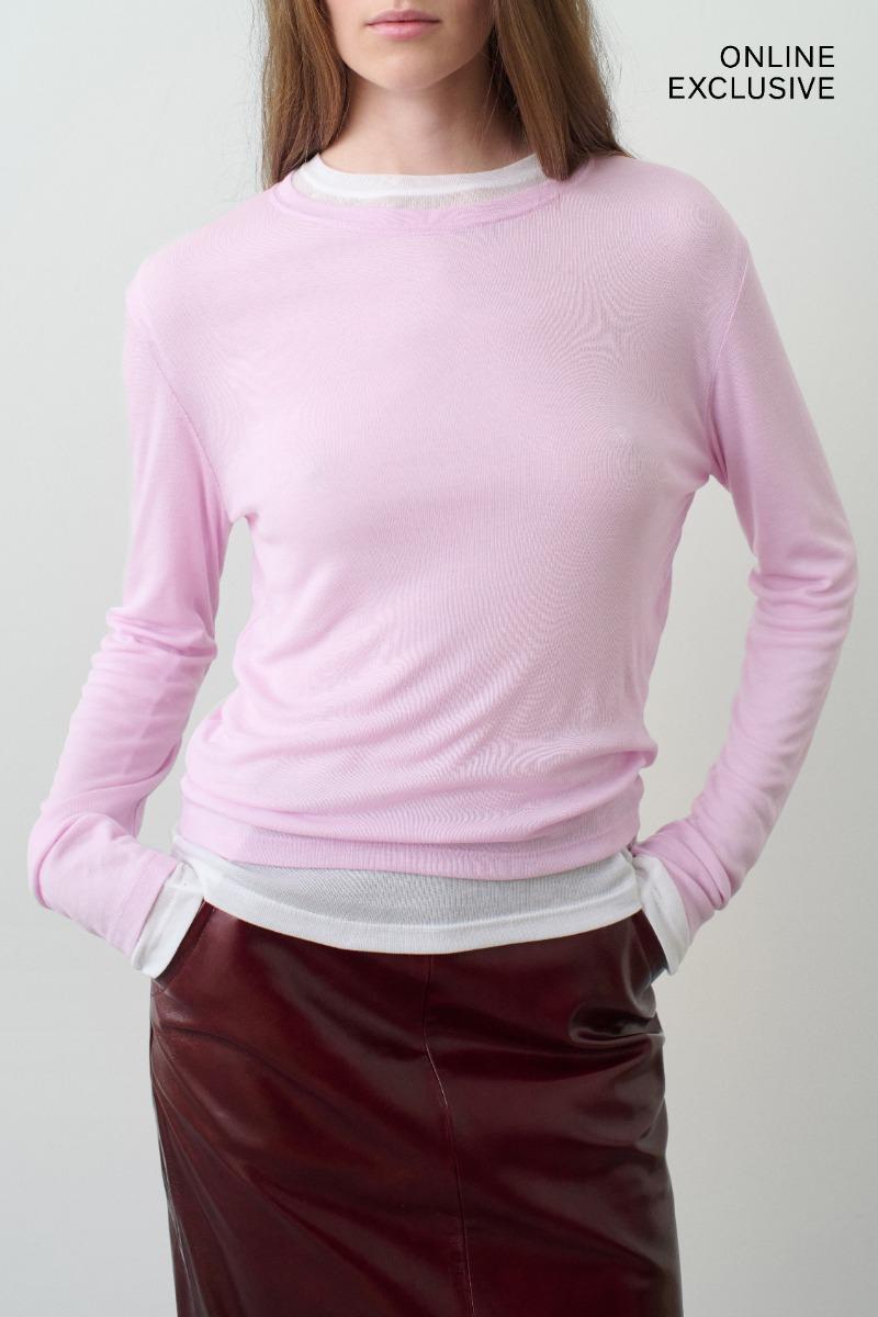 Remain Birger Christensen Long Sleeve T-shirt Pink