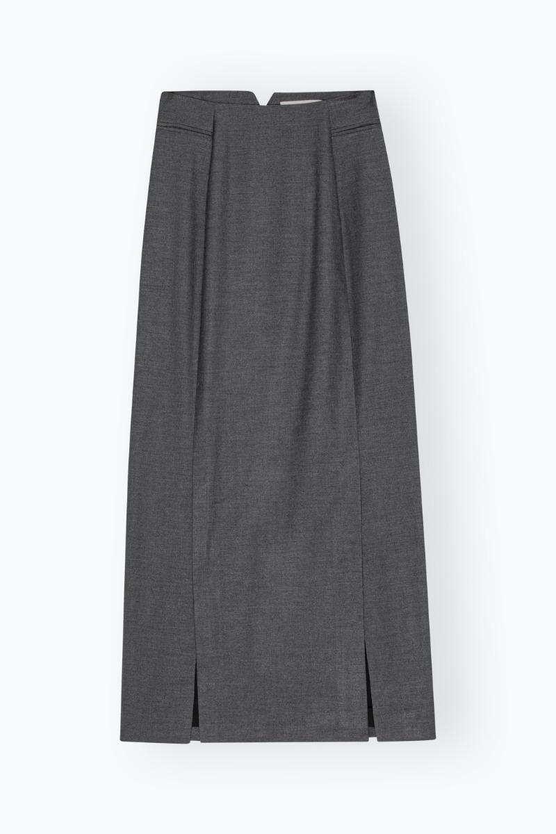 Remain Birger Christensen Midi Pencil Skirt Grey