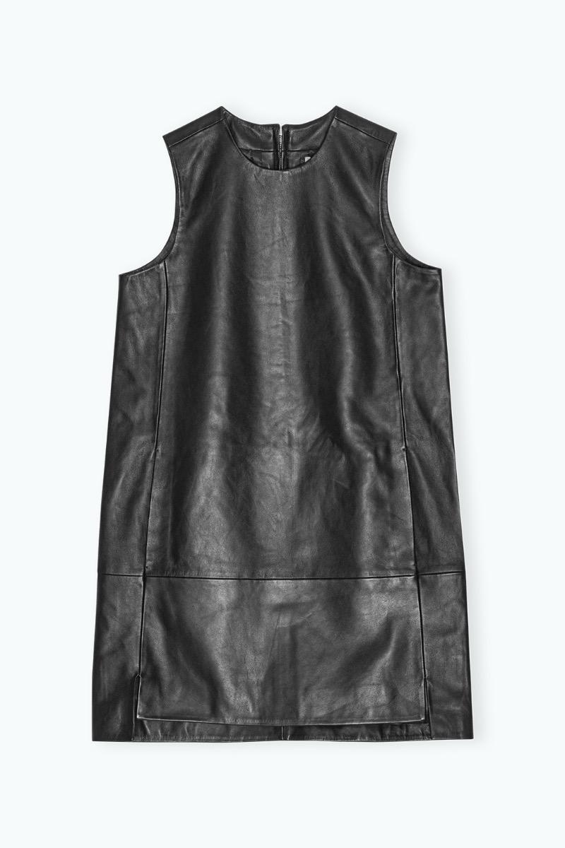 Remain Birger Christensen Mini Leather Dress Black