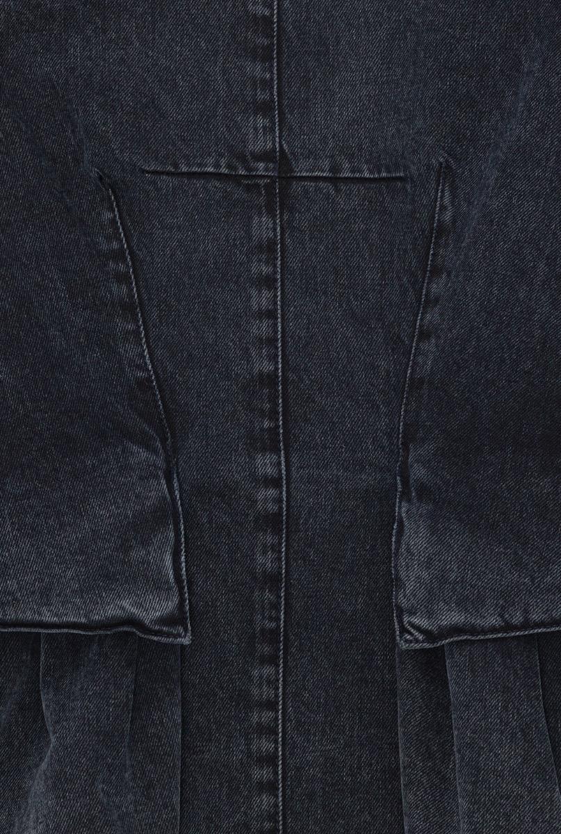 Remain Birger Christensen Peplum Denim Top Black