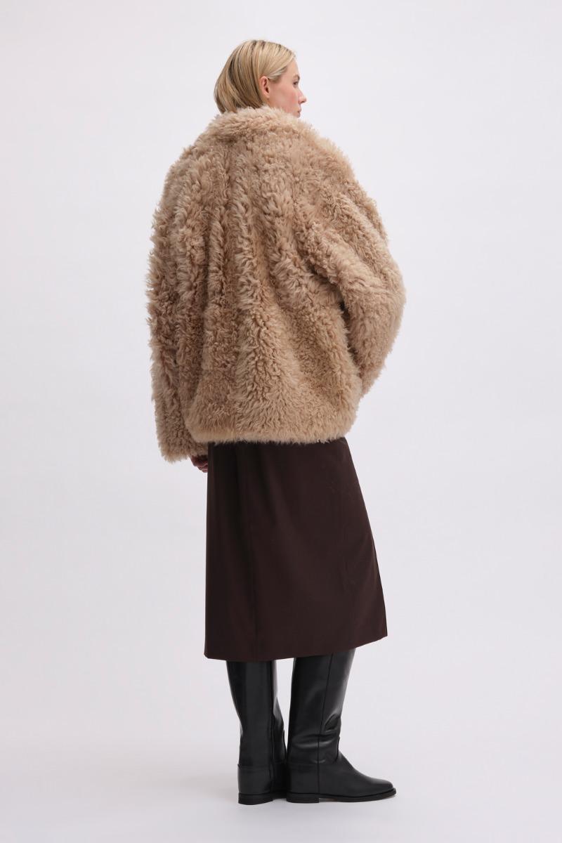 Remain Birger Christensen Shearling Jacket Beige