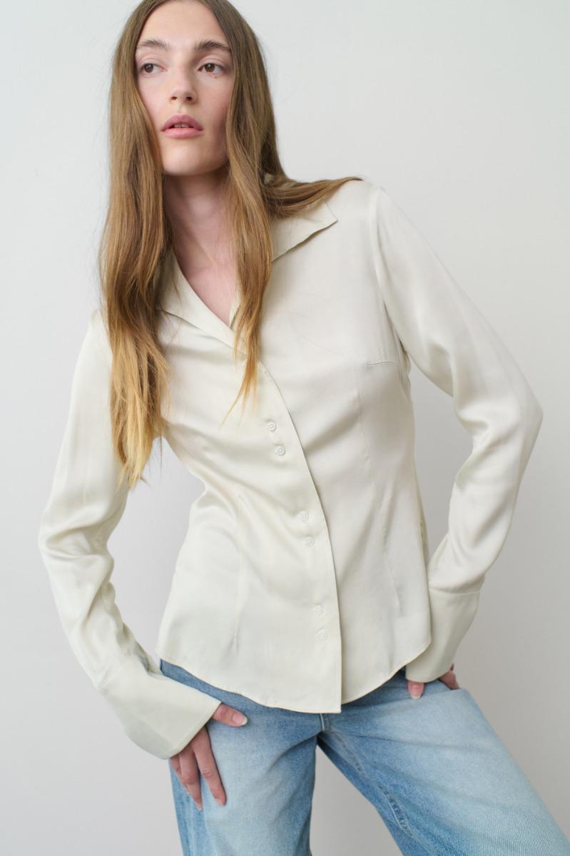 Remain Birger Christensen Slim Fit Shirt Creme