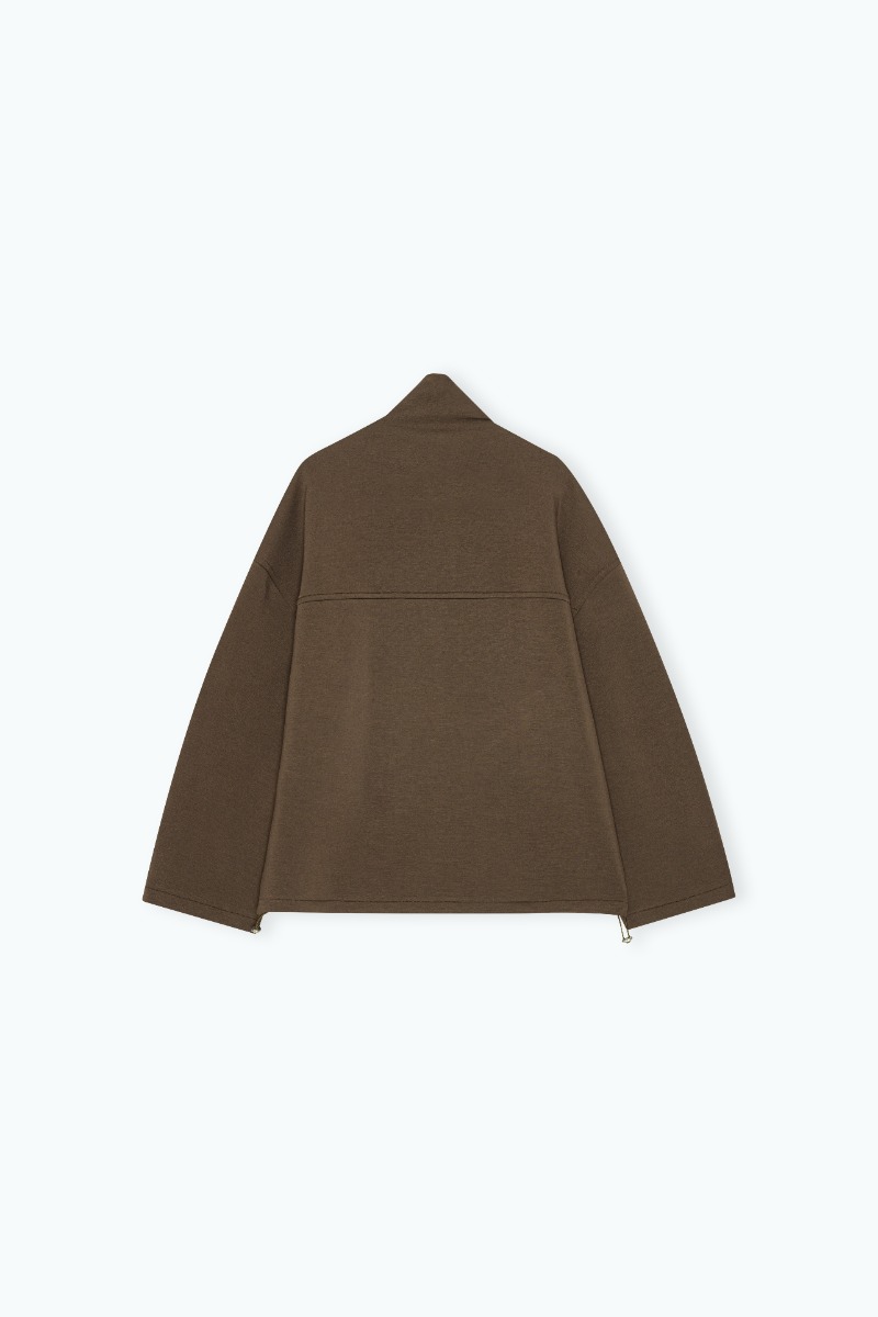 Remain Birger Christensen Soft Zipped Jacket Brown