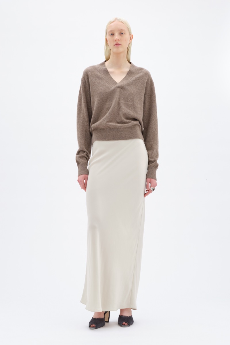 remain birger christensen V-neck Sweater Brown