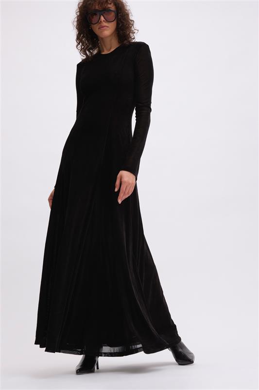 Remain Birger Christensen Velvet Mesh Dress Black