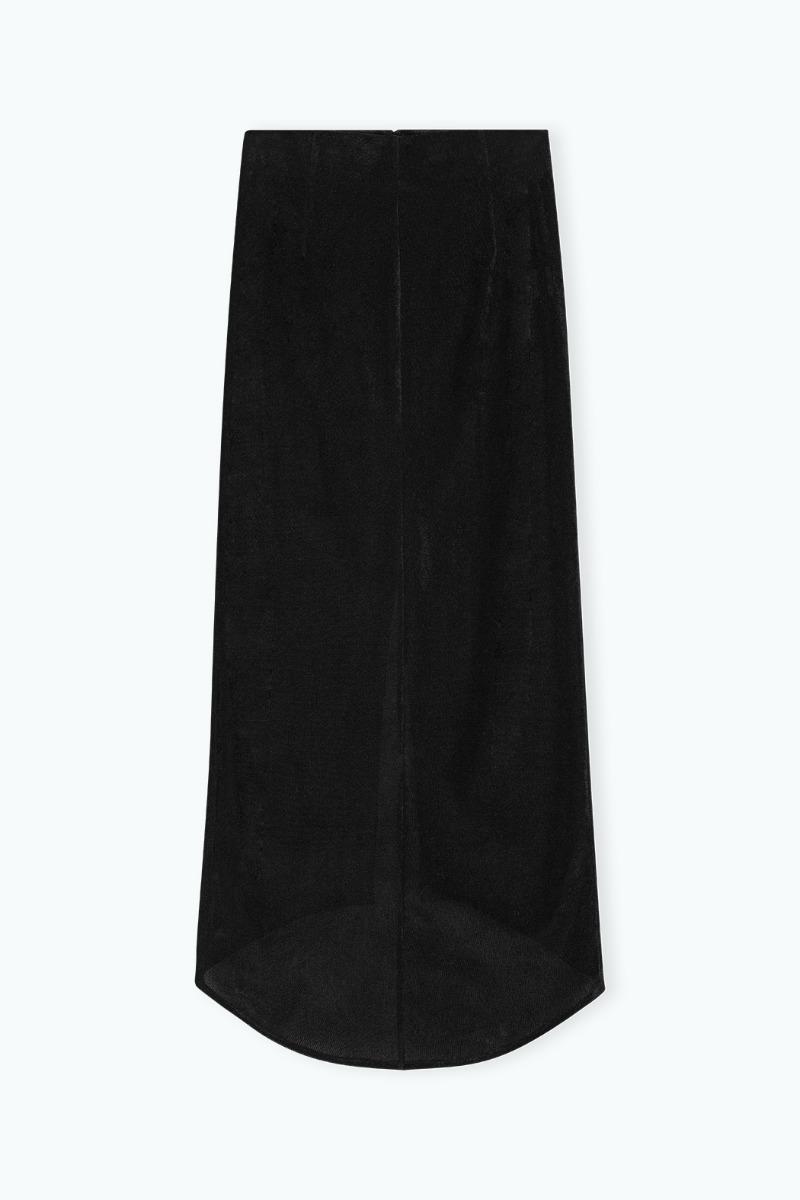 Remain Birger Christensen Velvet Mesh Skirt Black