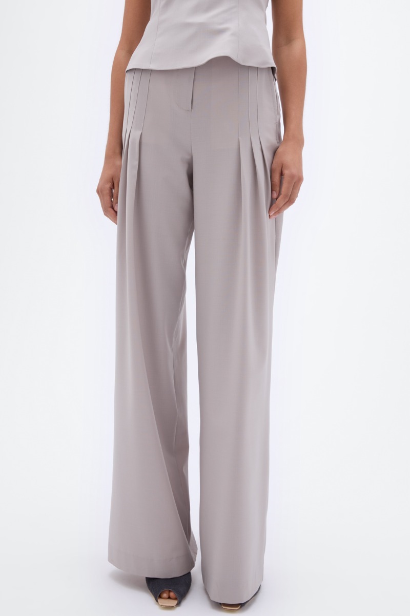 Remain Birger Christensen Wide Suiting Pants Beige