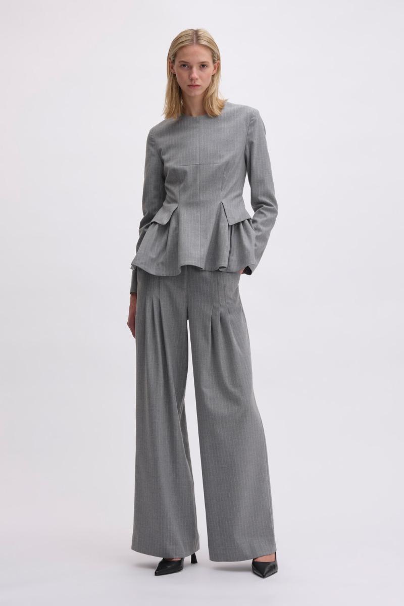 remain birger christensen Wide Suiting Pants Grey