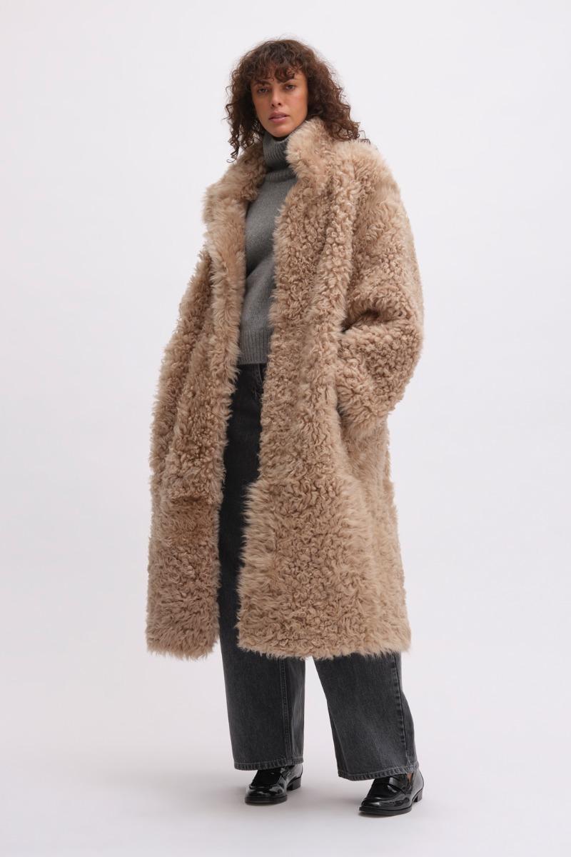 remain birger christensen Reversible Long Hair Shearling Coat