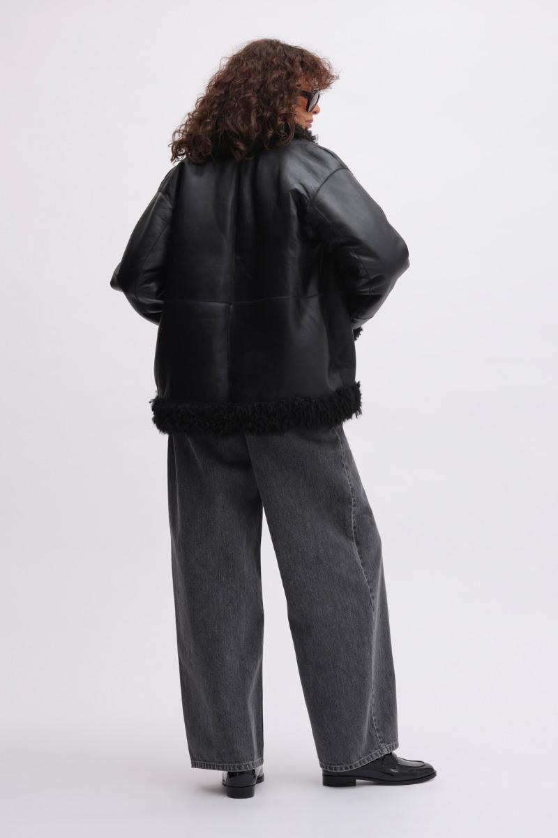 Remain Birger Christensen Reversible Shearling Jacket Black