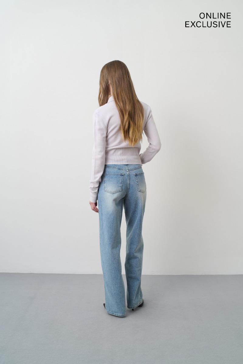 Remain Birger Christensen Straight High Waist Jeans Light Blue Denim