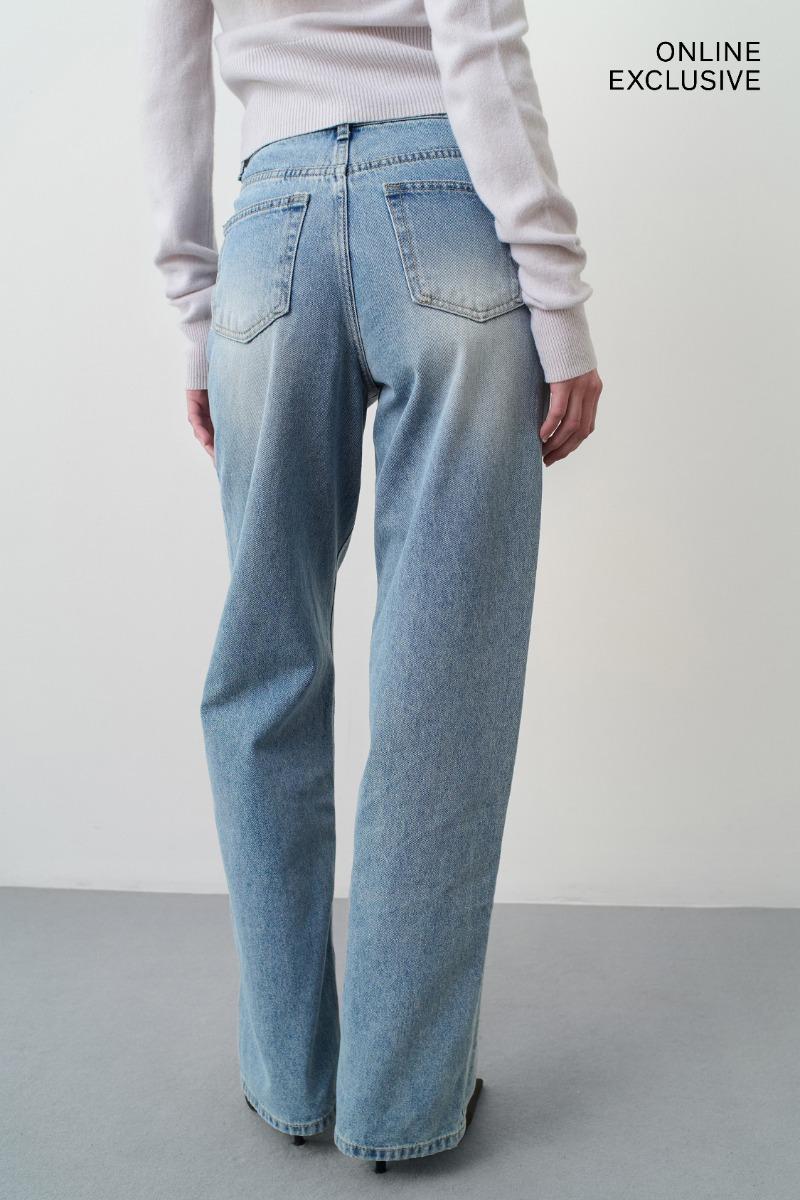 Remain Birger Christensen Straight High Waist Jeans Light Blue Denim
