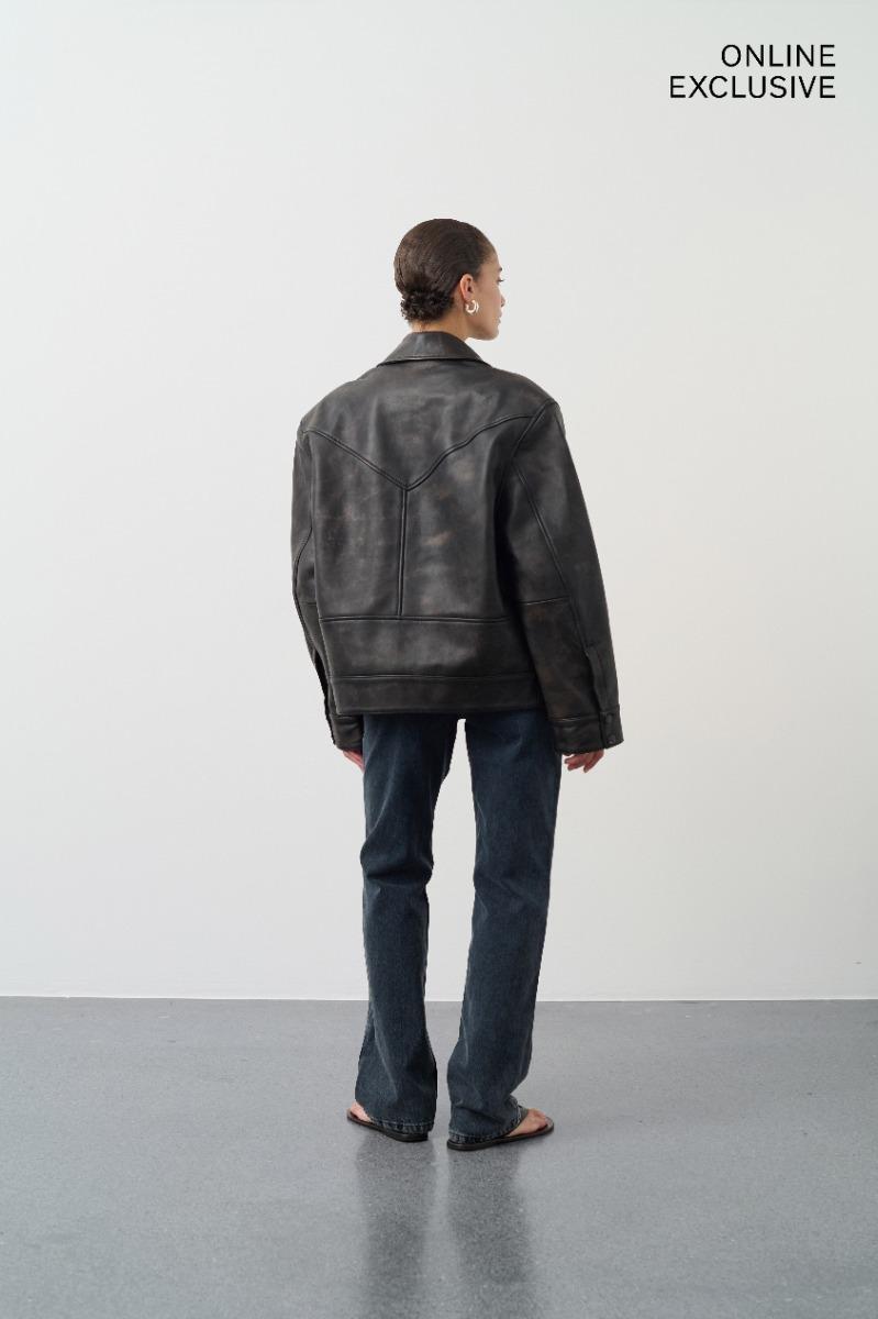 Remain Birger Christensen V-Shape Bomber Jacket Dark Brown