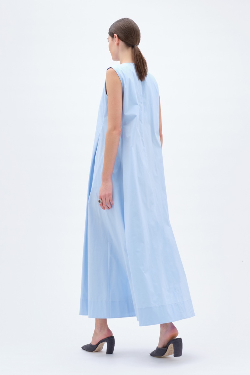 Remain Birger Christensen Wide Maxi Dress Light Blue