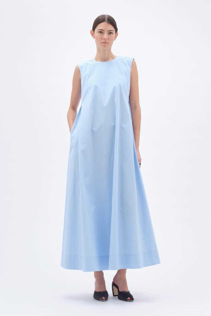remain birger christensen Wide Maxi Dress Light Blue