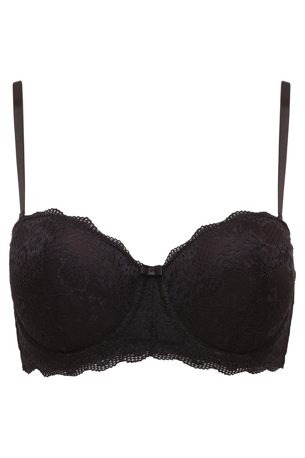 Rene Rofe 2 Pack Convertible Strapless Lace Light Push Up Bra