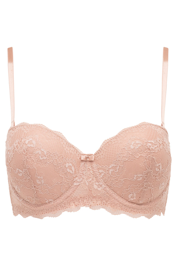 Rene Rofe 2 Pack Convertible Strapless Lace Light Push Up Bra