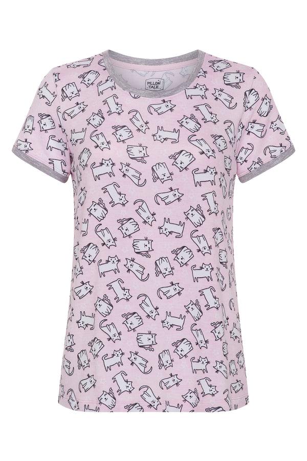 Rene Rofe 2 Pack Short Sleeve Lightweight Hacci Jogger Set