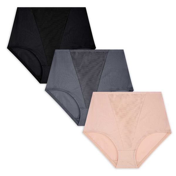 Rene Rofe 3 Pack High Waist Light Tummy Control Panties