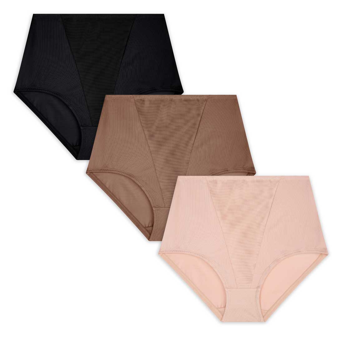 rene rofe 3 Pack High Waist Light Tummy Control Panties