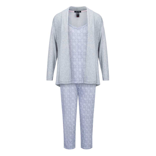 Rene Rofe 3-Piece Super Soft Robe And Capri Women's Pajama Set
