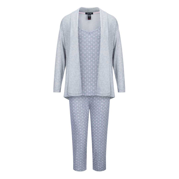 Rene Rofe 3-Piece Super Soft Robe And Capri Women's Pajama Set