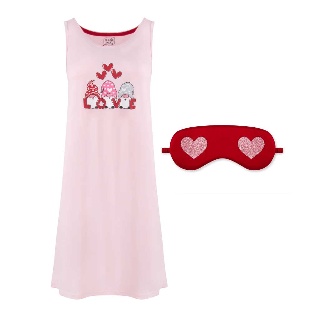 rene rofe Butter Soft Chemise Sleep Gown with Eye Mask