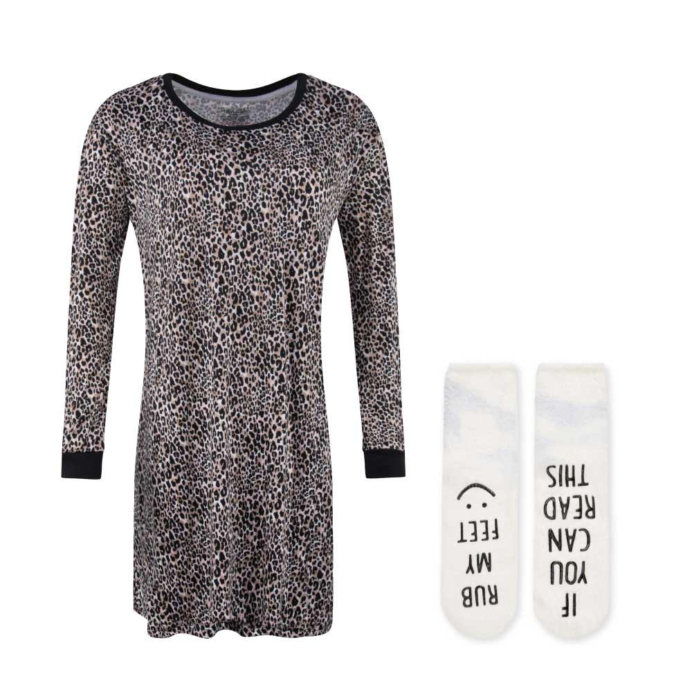 rene rofe Butter Soft Sleepshirt with Matching Socks