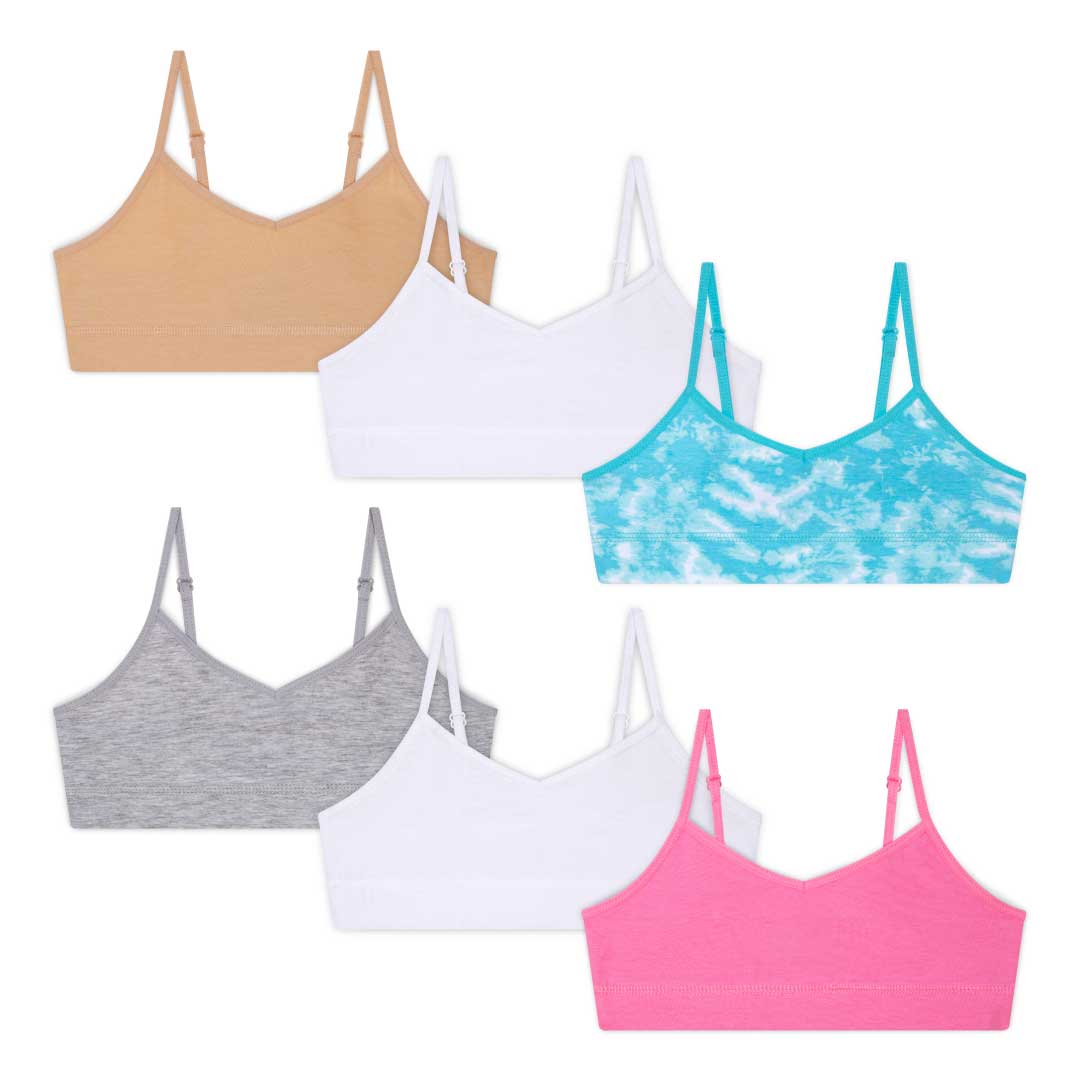 rene rofe Cotton Spandex Unpadded Training Bras - 6 Pack