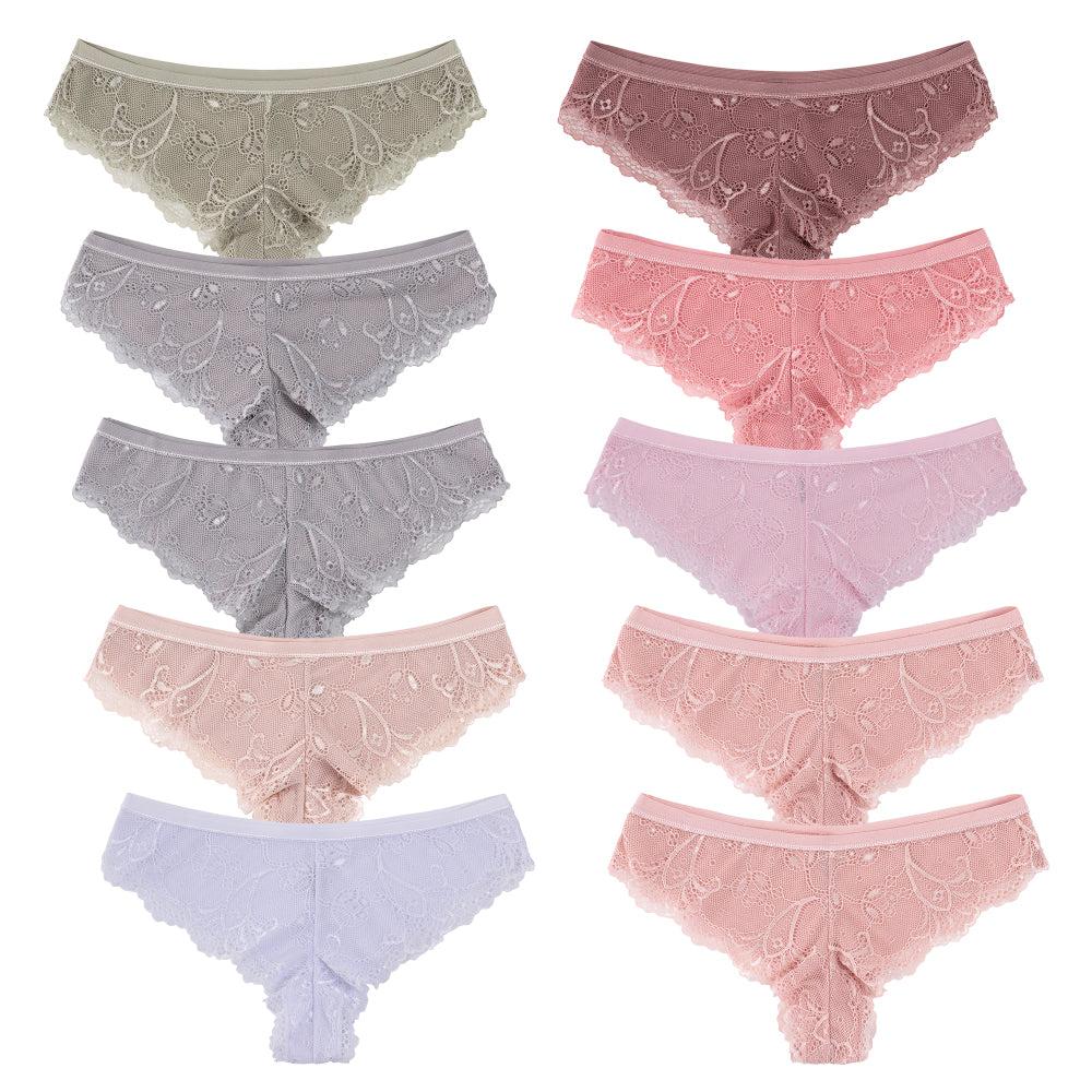 rene rofe 10 Pack Cheeky Lace Panties