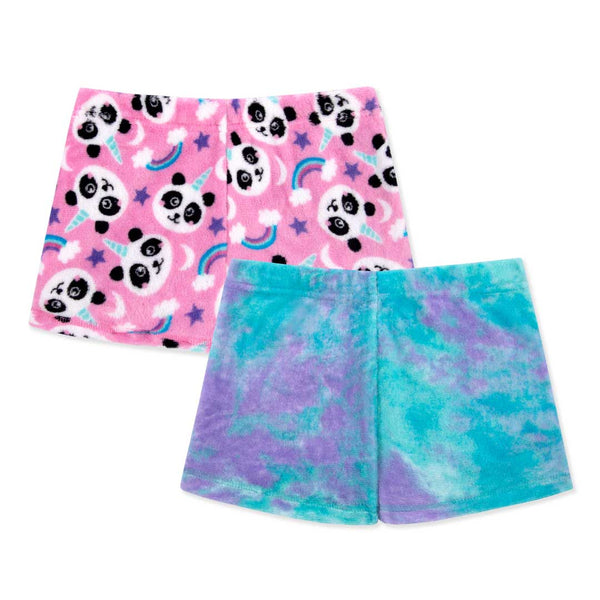 Rene Rofe 2 Pack Girls Fleece Pajama Shorts