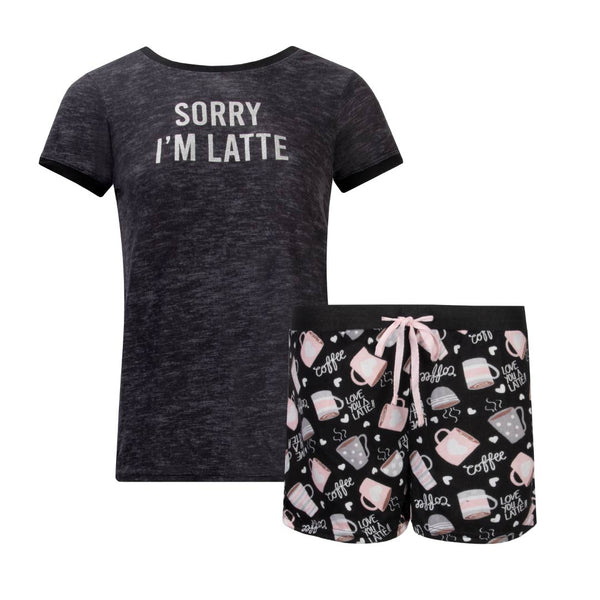 Rene Rofe 2 Pack Loungewear Hacci Shorts Set