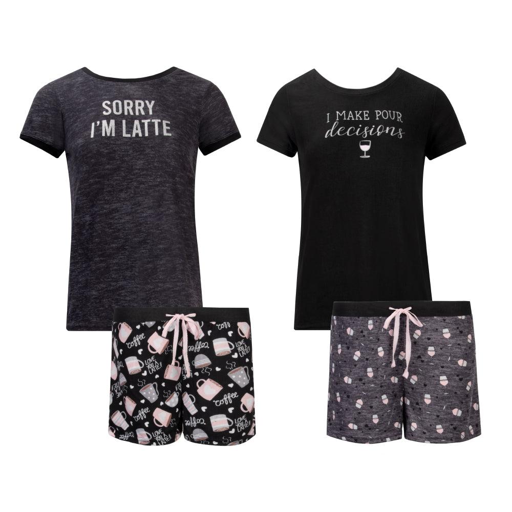 rene rofe 2 Pack Loungewear Hacci Shorts Set