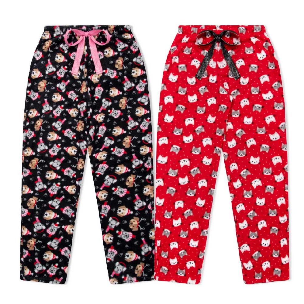 rene rofe 2-Pack Plush Fleece Pajama Pants