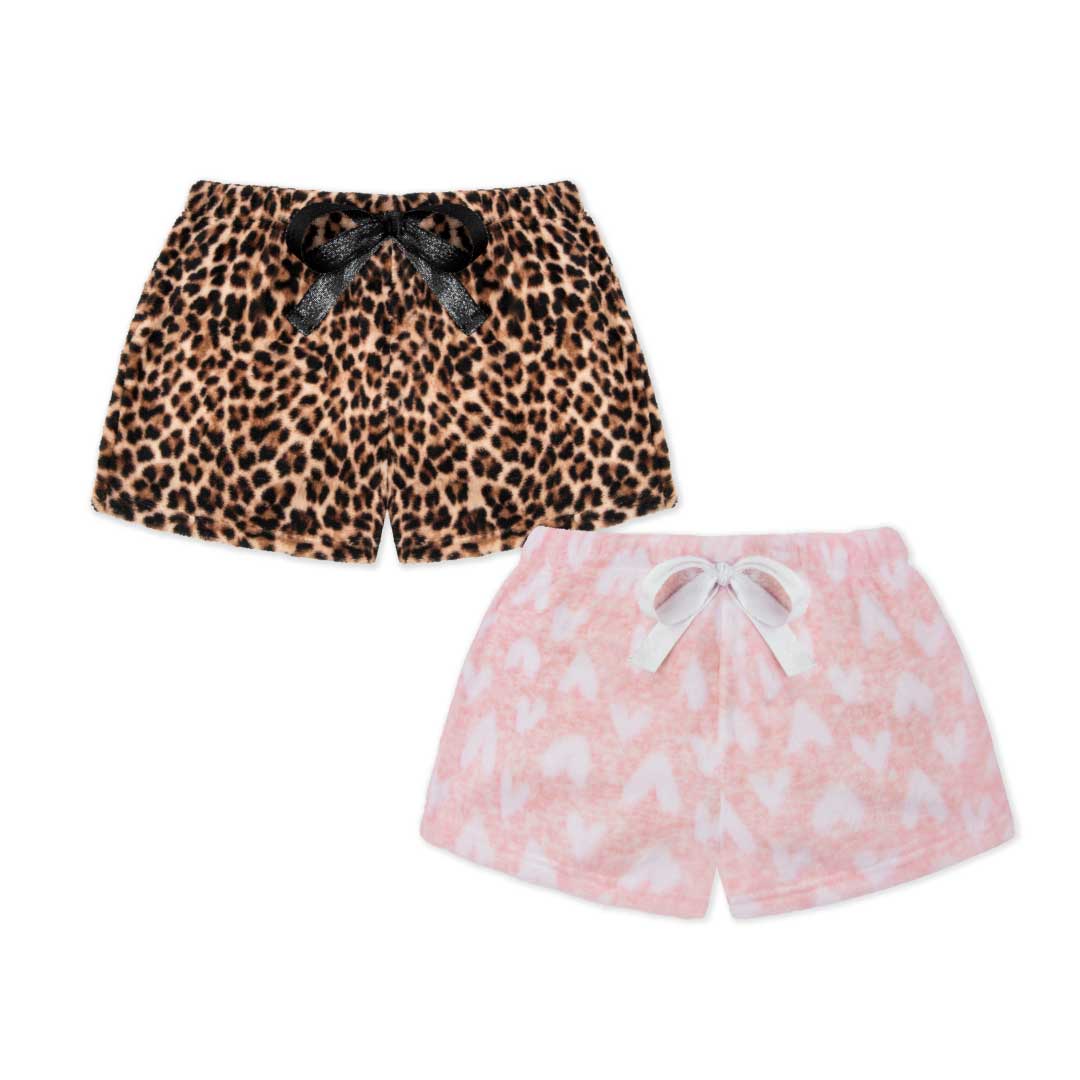 rene rofe 2-Pack Plush Fleece Pajama Shorts