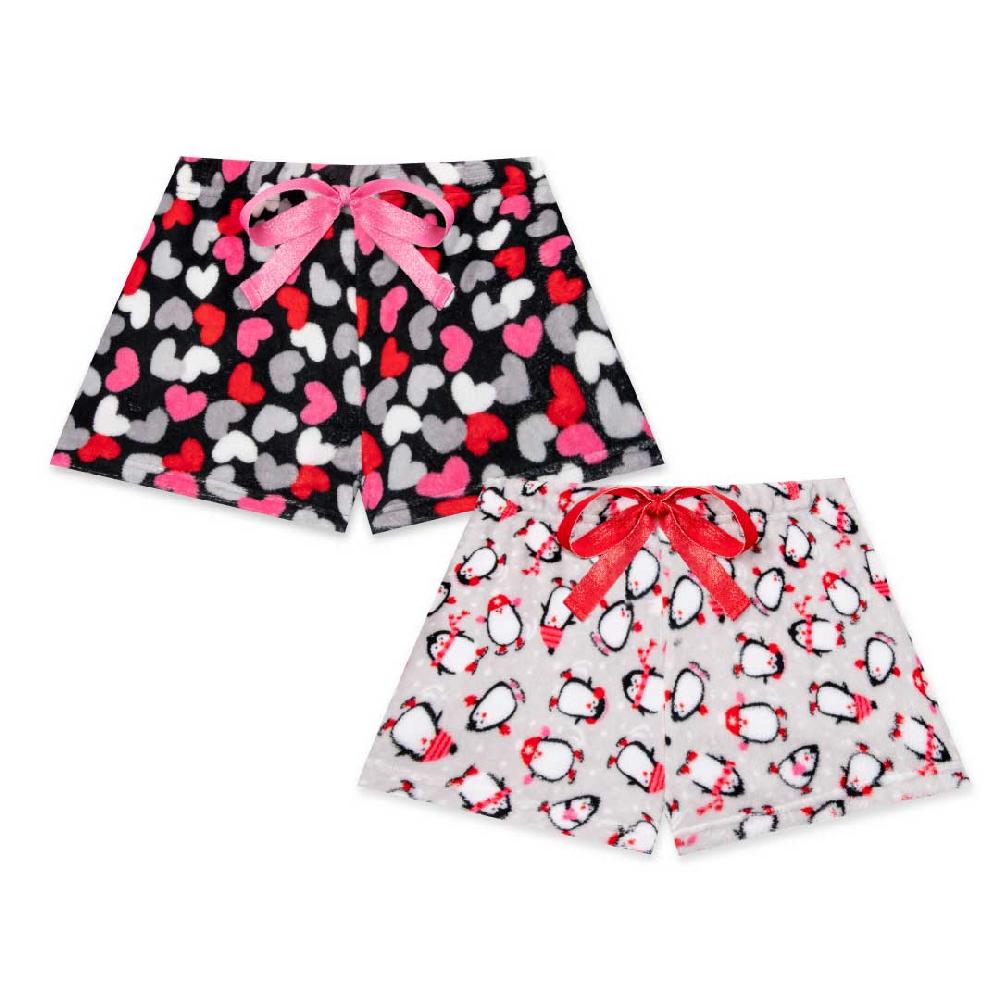 rene rofe 2-Pack Plush Fleece Pajama Shorts
