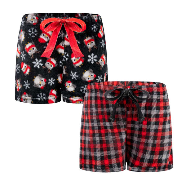 Rene Rofe 2-Pack Plush Fleece Pajama Shorts