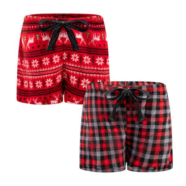 Rene Rofe 2-Pack Plush Fleece Pajama Shorts