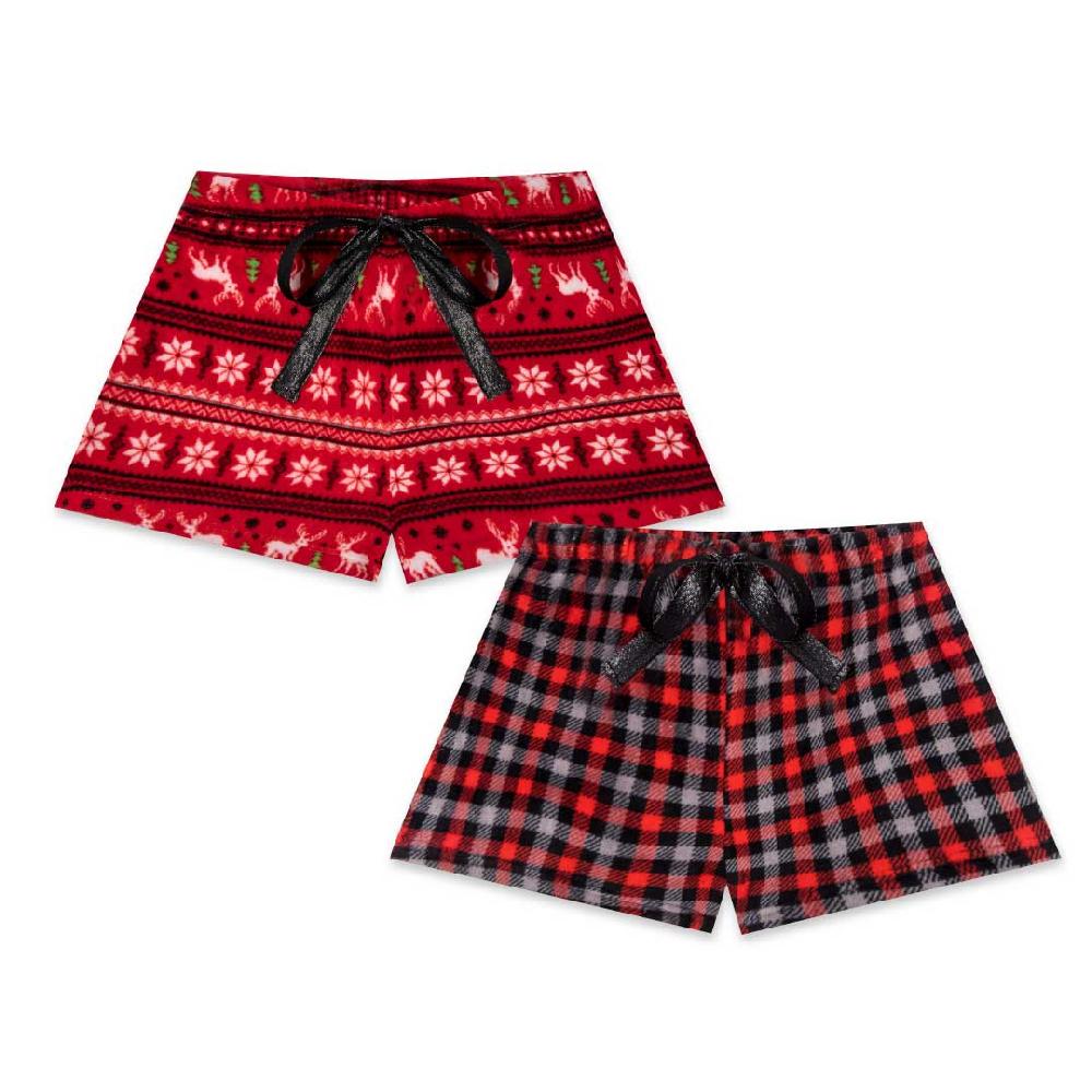 rene rofe 2-Pack Plush Fleece Pajama Shorts